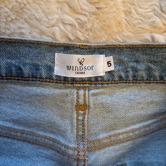 Windsor Light Blue Distressed Straight Leg Jeans - Picture 4 of 4